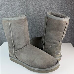 UGG Charcoal Gray Shearling Boots Size 8